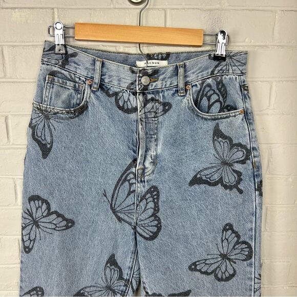 Pacsun Eco Butterfly High Waisted Straight Leg Jeans Size 28 - Picture 6 of 12